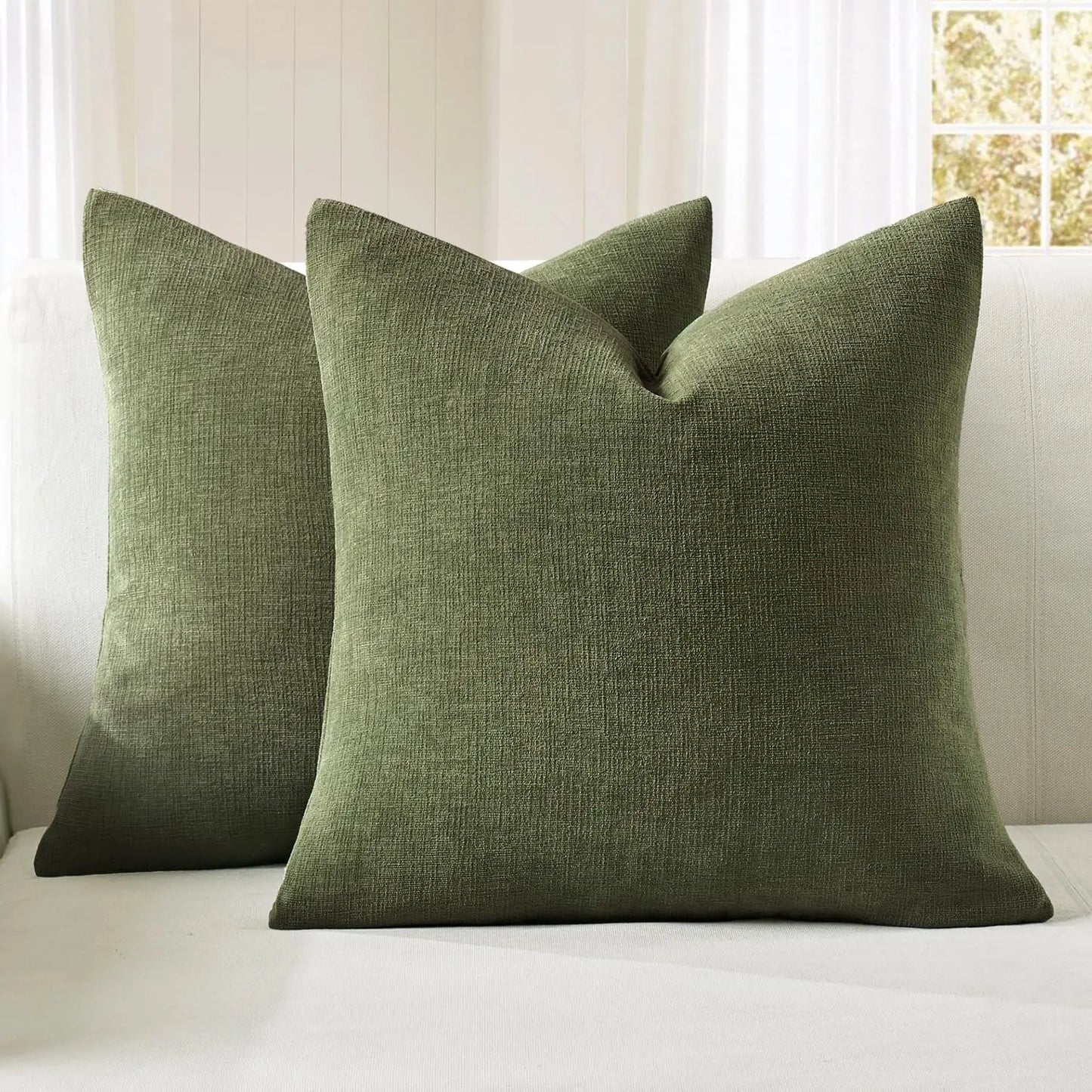 Soft Chenille Pillow Covers Set Of 2 For Sofa Decor