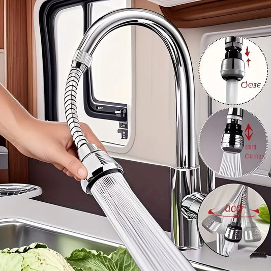 Stainless Steel Kitchen Faucet Sprinkler Water Saving Extender Rotating Spray
