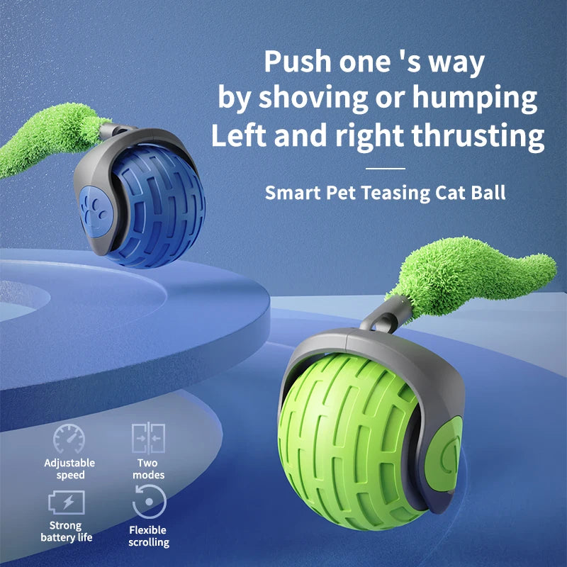 Interactive Cat Ball Toy USB Rechargeable Teaser Automatic For Kitty