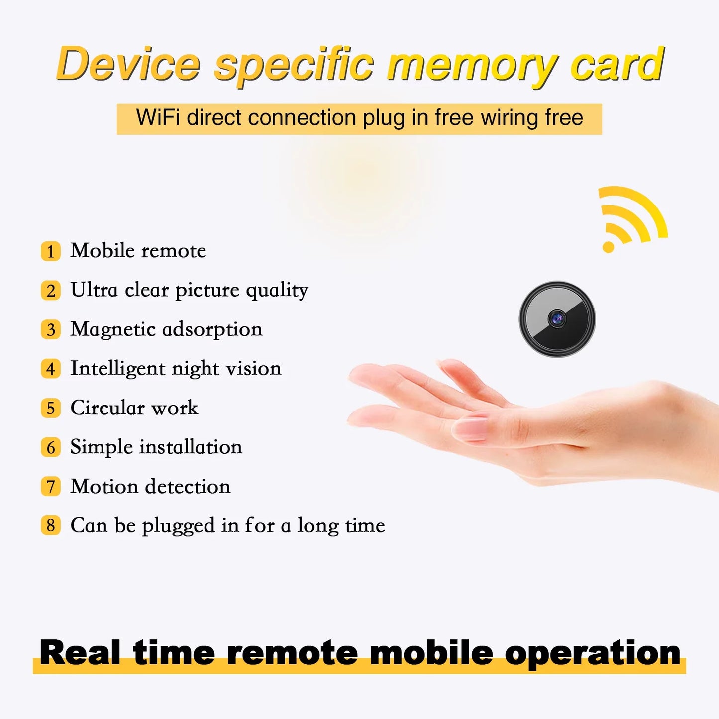 Y13 Mini HD 720P Indoor Security Camera With Night Vision