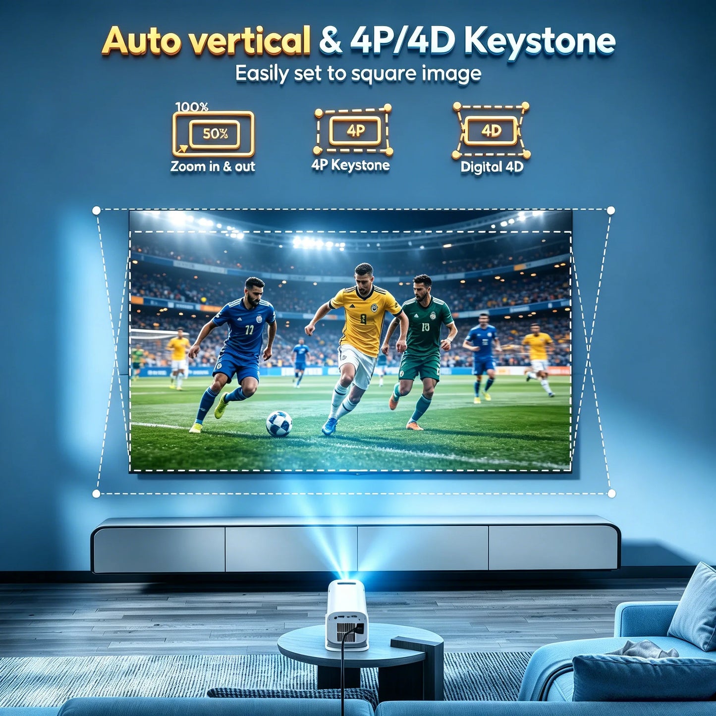 XGODY 4K Projector 12000 Lumen WiFi 6 Bluetooth 5.0