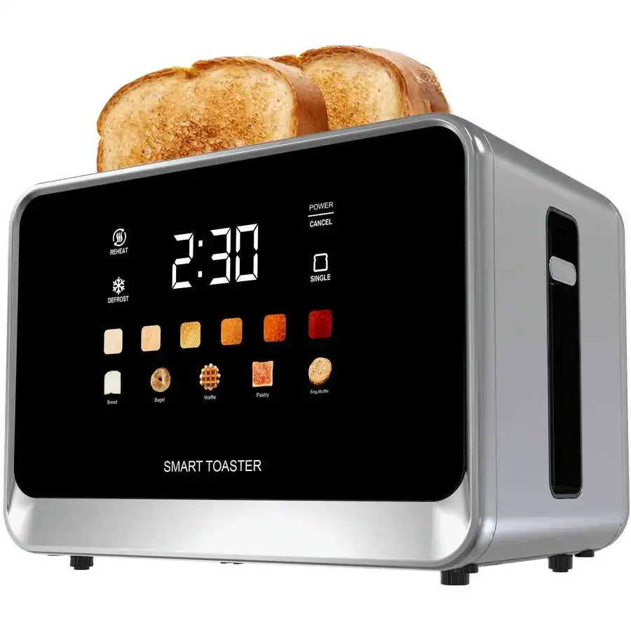 XMSJ 2 Slice Toaster With LCD Display Stainless Steel 430