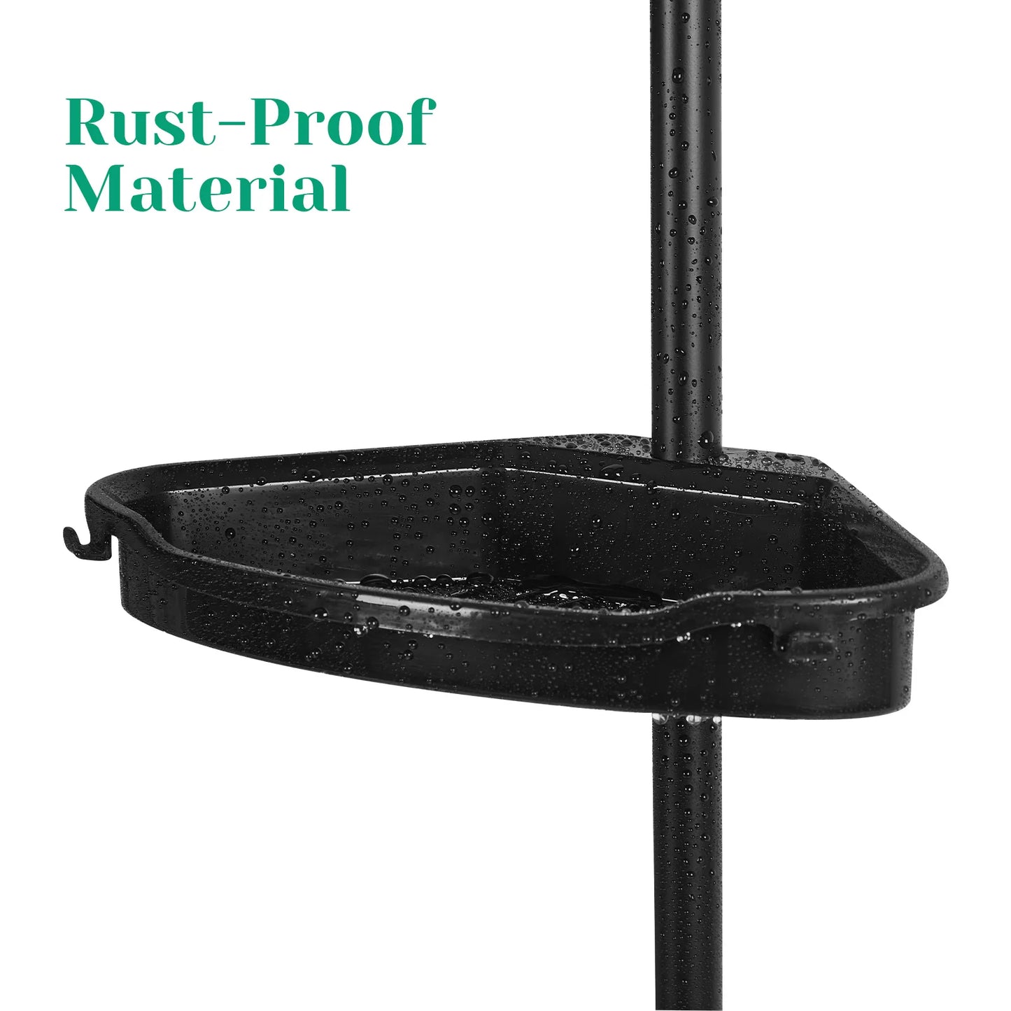 HiMISS Corner Shower Caddy With Tension Pole Four-Tier Organizer