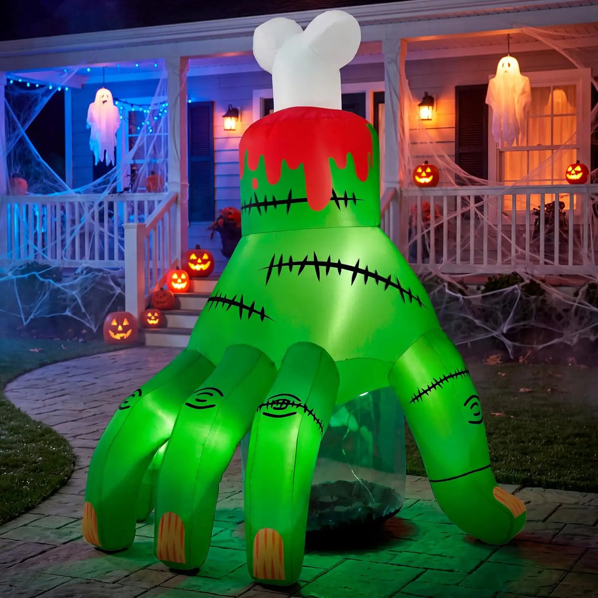 Joyfy Halloween Inflatable Zombie Hand With LED Lights And Music