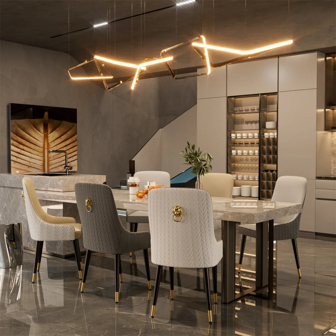 Luvodi Modern Dining Chairs Set Of 2 Tufted Lion