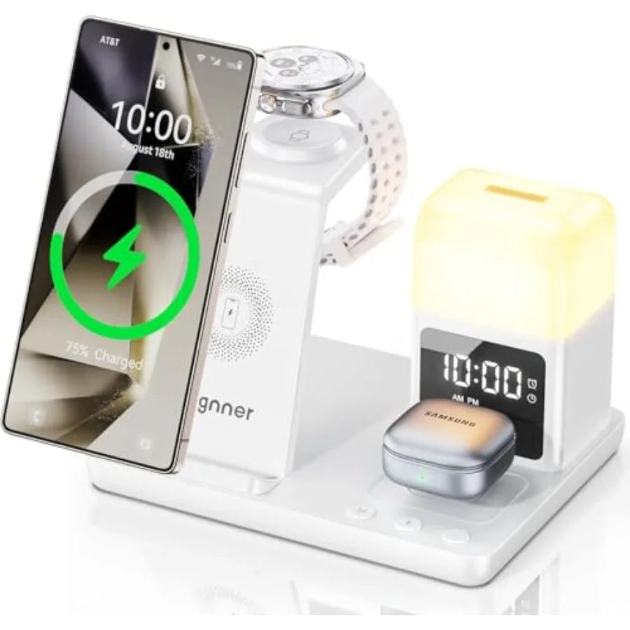 Samsung 6-In-1 Wireless Charging Station With Clock and Night Light