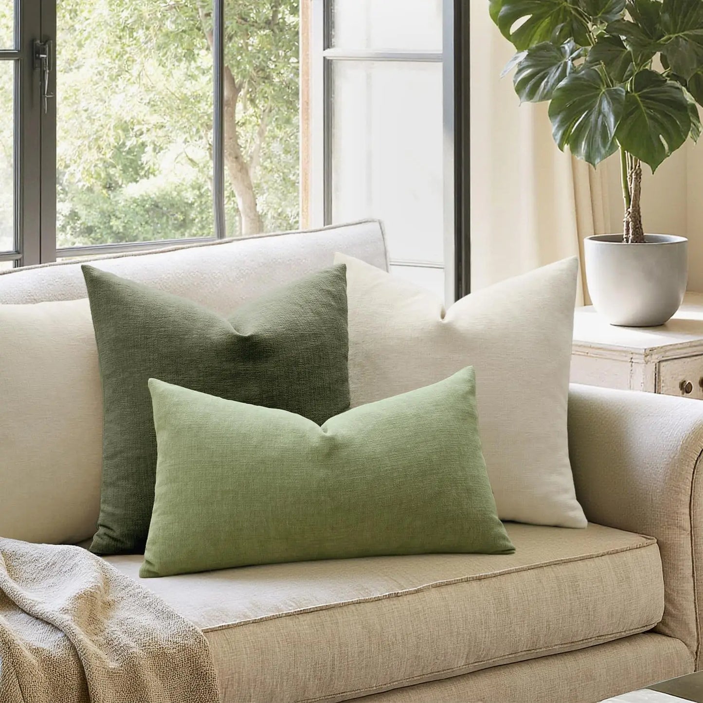 Soft Chenille Pillow Covers Set Of 2 For Sofa Decor
