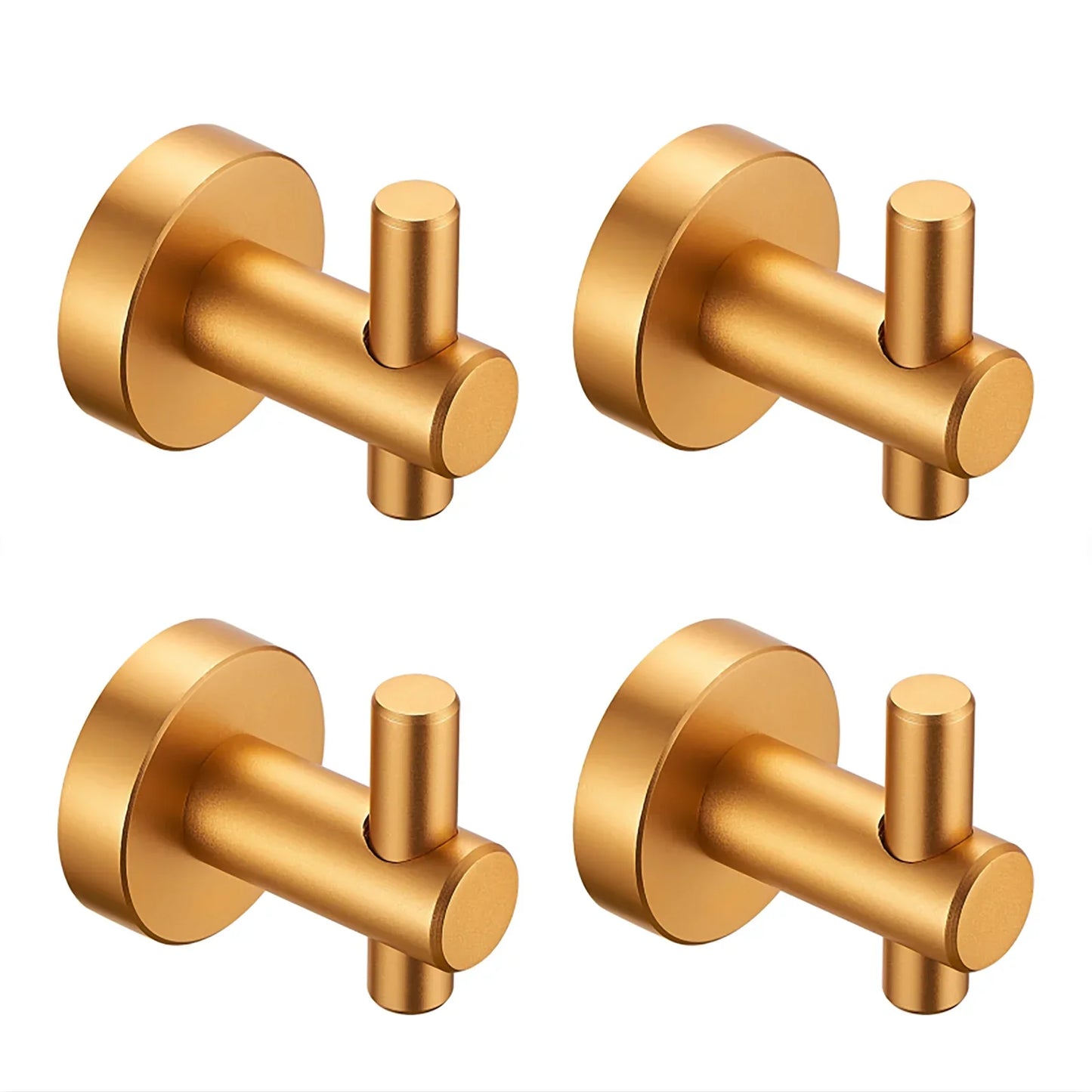 Round Base Wall Hooks 4 Pack With Screws For Entryway Wardrobe