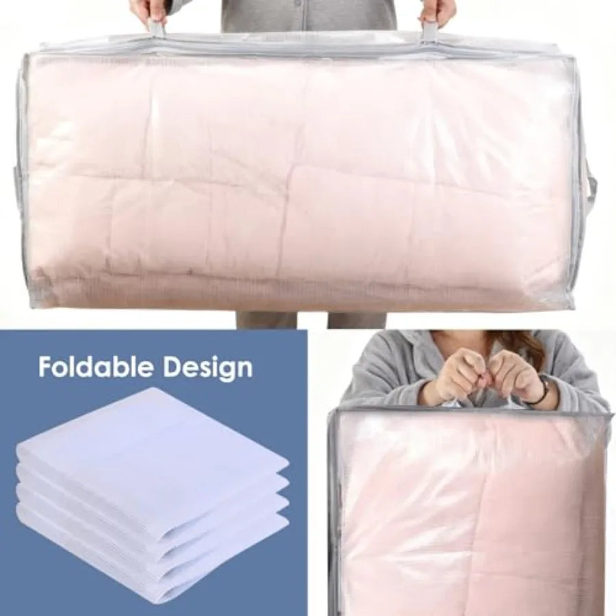Under Bed Storage Containers 4 Pack Clear Bins For Clothes