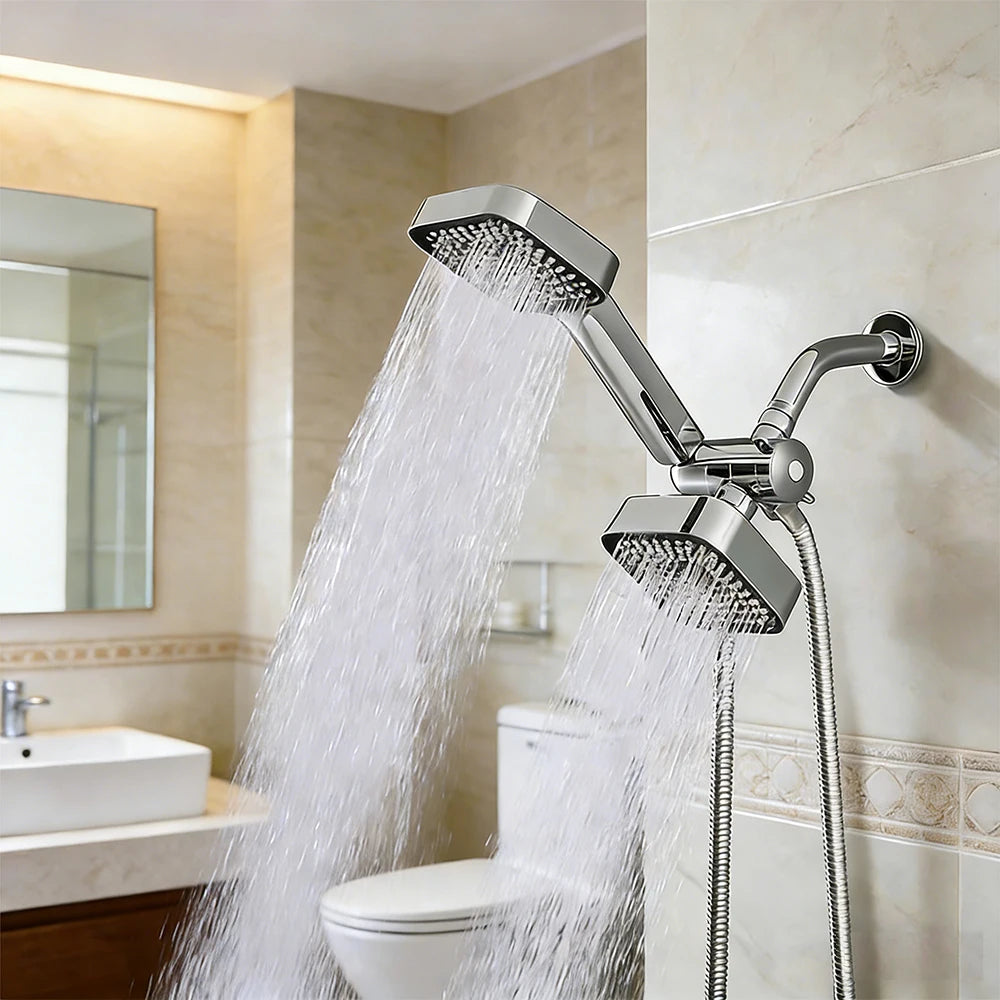 Two In One Shower Set With Rainfall Head And Handheld