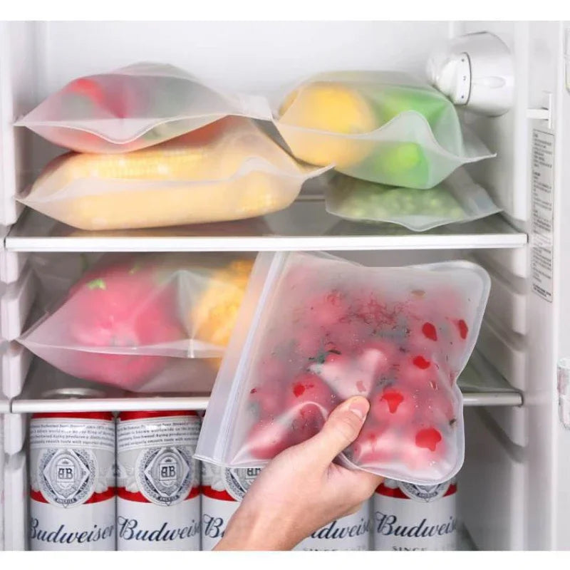 Silicone Food Storage Containers And Reusable Bags Leakproof Set