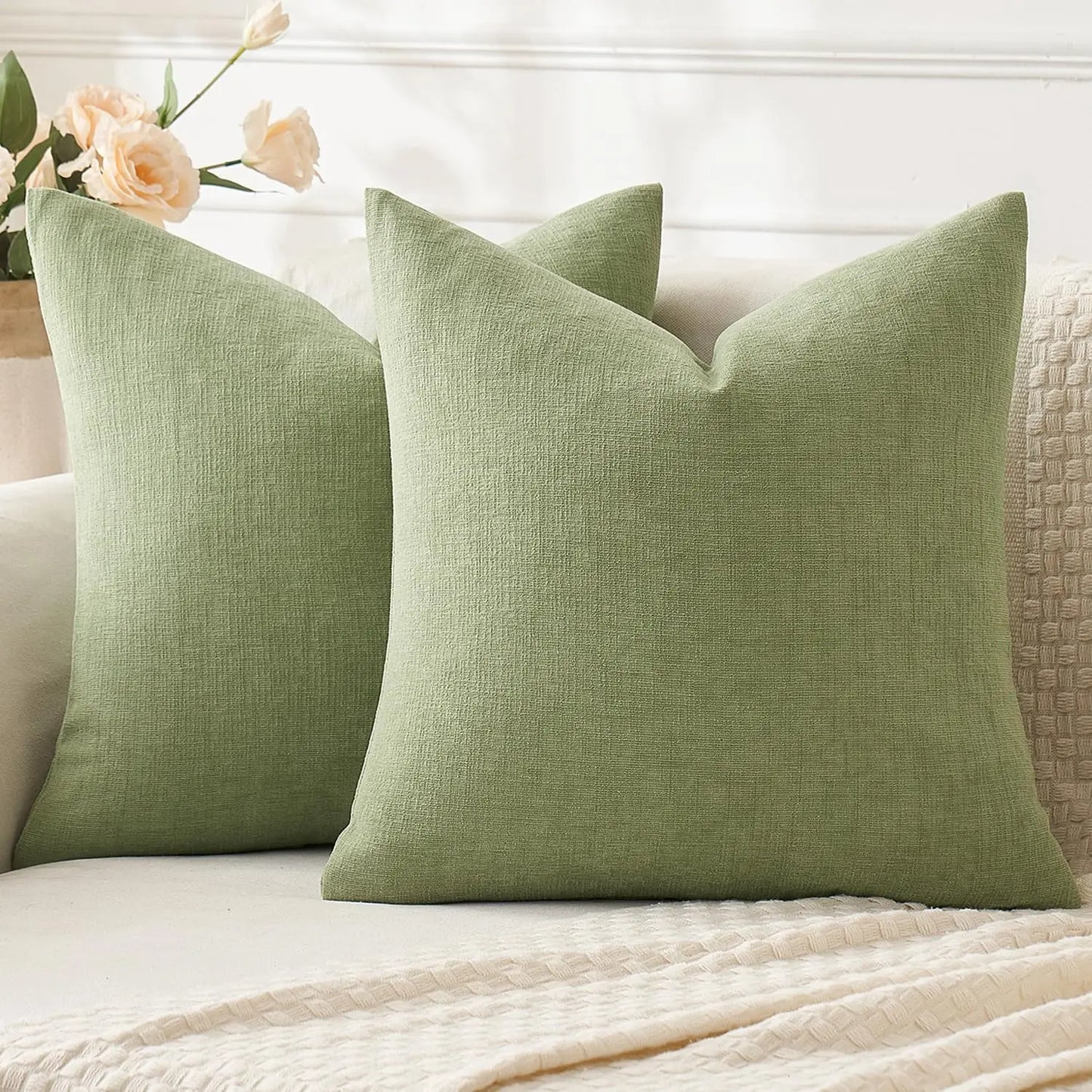 Soft Chenille Pillow Covers Set Of 2 For Sofa Decor