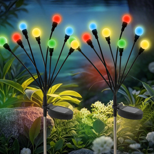 Solar LED Firefly Garden Lights Outdoor Waterproof Decorative Yard Display