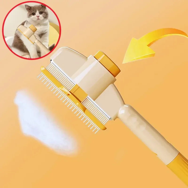 Self-Cleaning Dog Comb One-Button Pet Hair Remover Grooming Brush