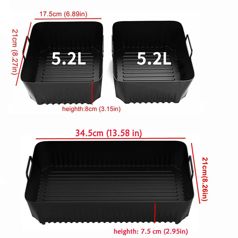Air Fryer Silicone Liners for DZ071 AF500UK Baskets