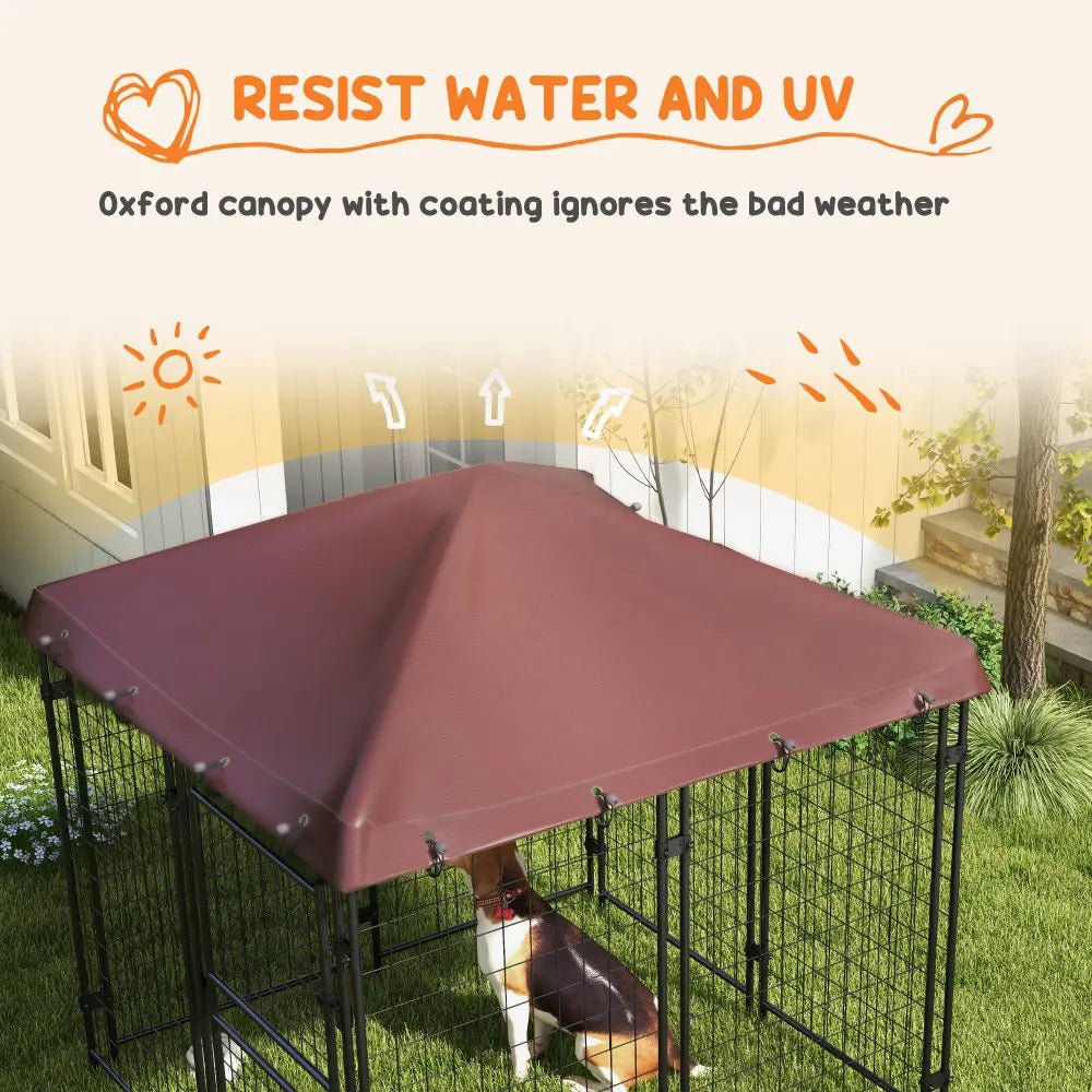 PawHut Outdoor Dog Kennel With Waterproof Cover For Pets