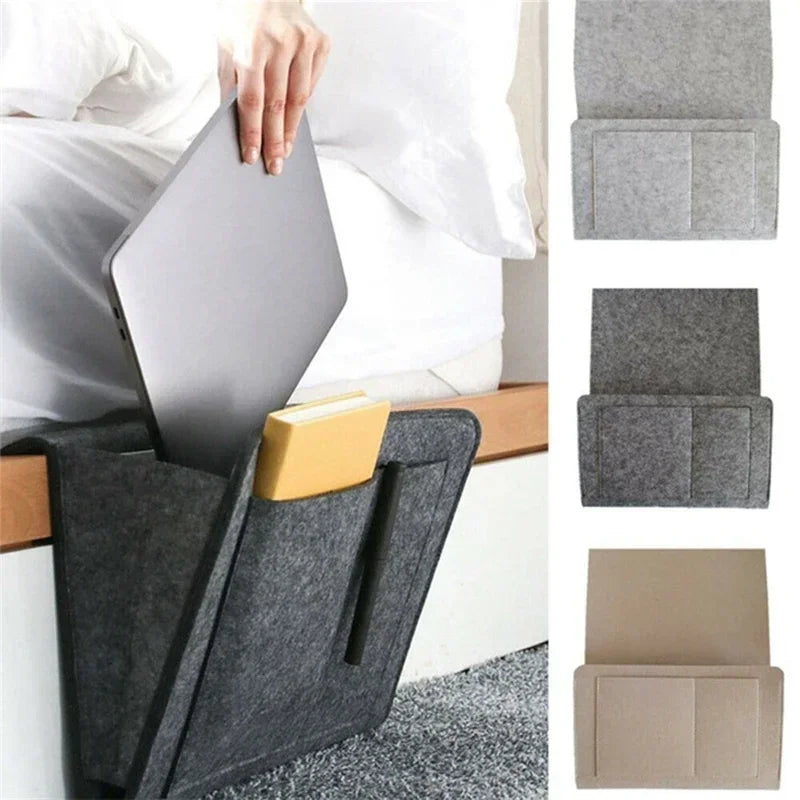 Felt Bedside Storage Organizer For Sofa And Couch Side Pouch