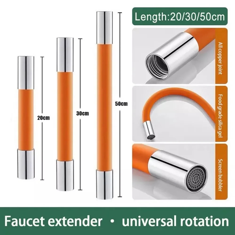 360 Degree Rotating Faucet Extender Silica Gel Splash Guard