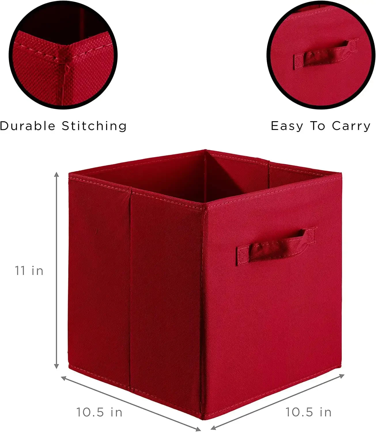 Fabric Storage Bins Foldable Cubes With Handles For Pantry Organization