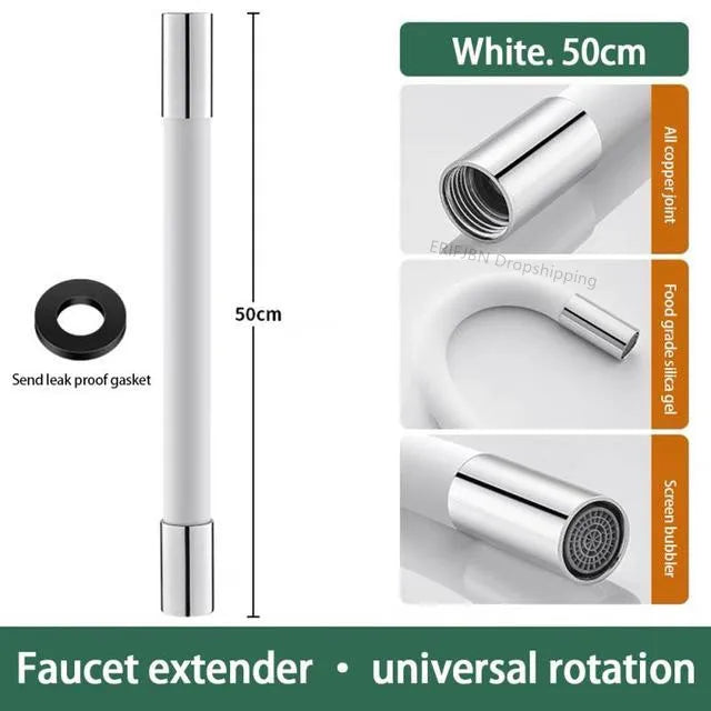 360 Degree Rotating Faucet Extender Silica Gel Splash Guard