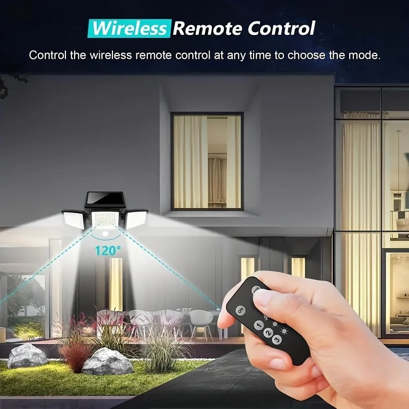 SZRSTH 3 Pack Outdoor Solar Lights Motion Sensor LED Security