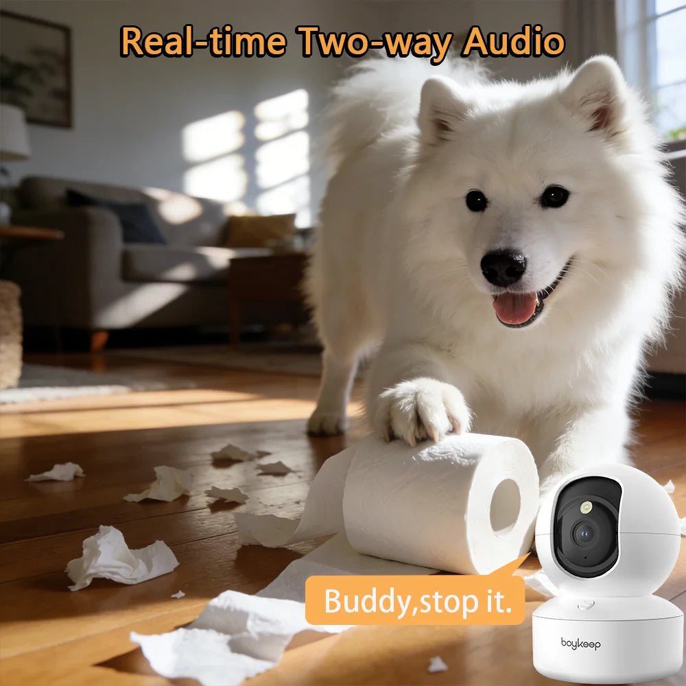 BoyKeep 2K Smart WiFi Indoor Security Camera With 360 PTZ