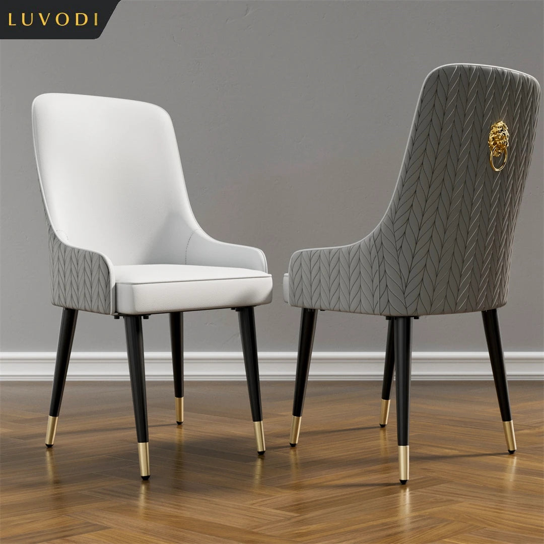 Luvodi Modern Dining Chairs Set Of 2 Tufted Lion