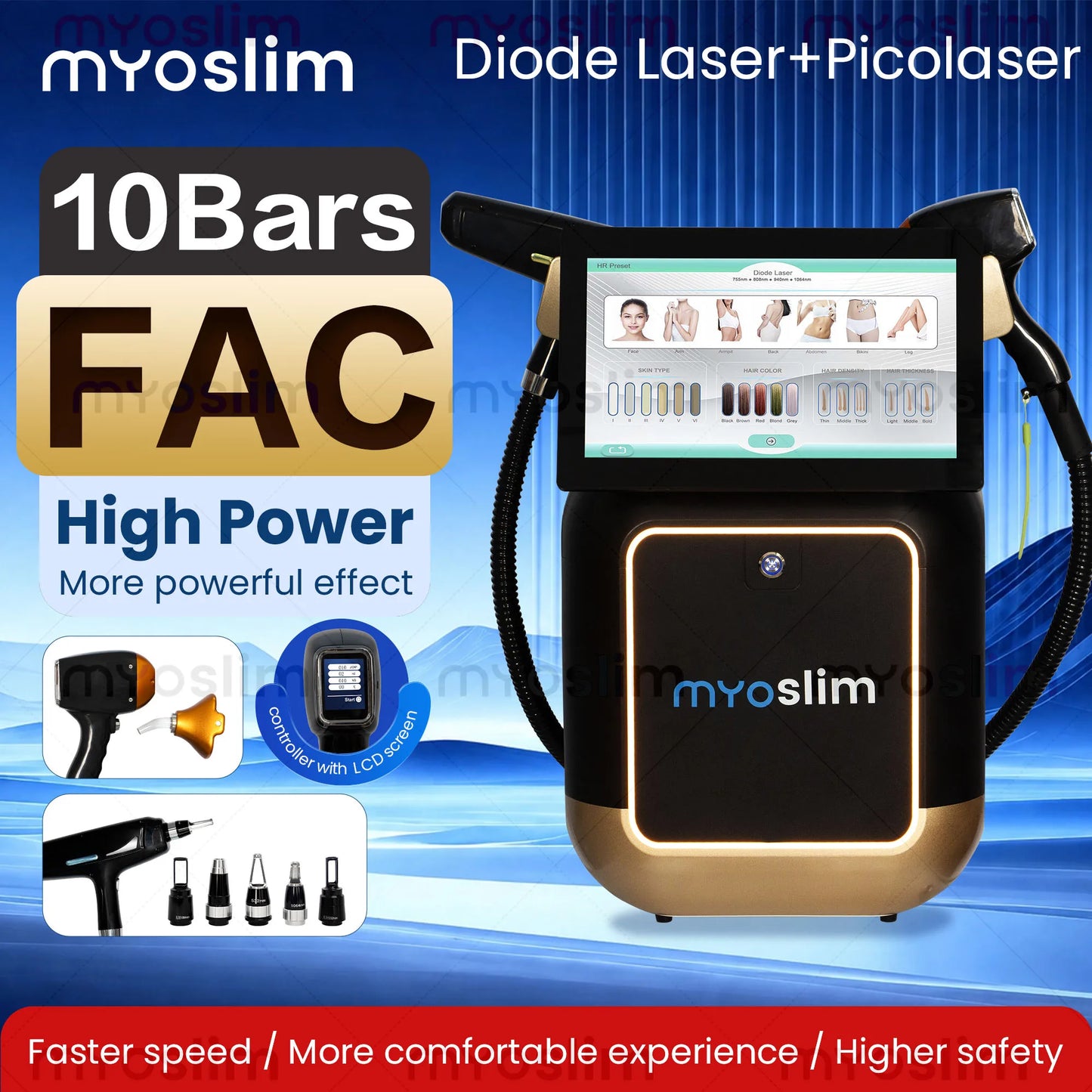 5000WFAC 808 Diode Hair Removal And Picosecond Laser Machine