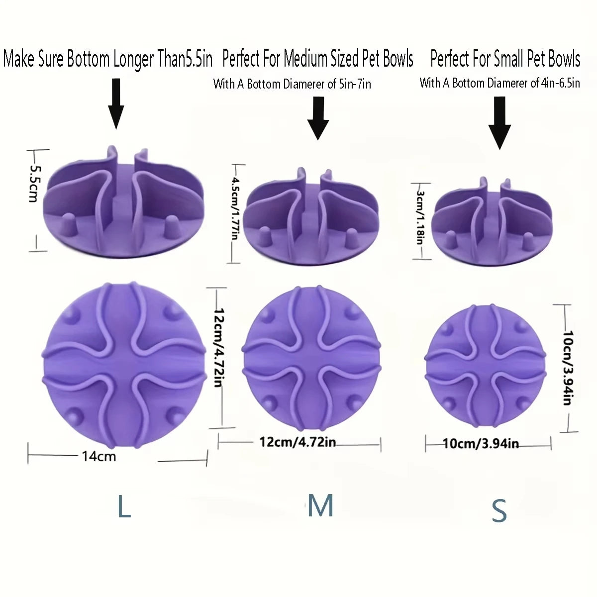 Soft Silicone Slow Feeder Puzzle Dog Bowl Insert Promotes Digestion