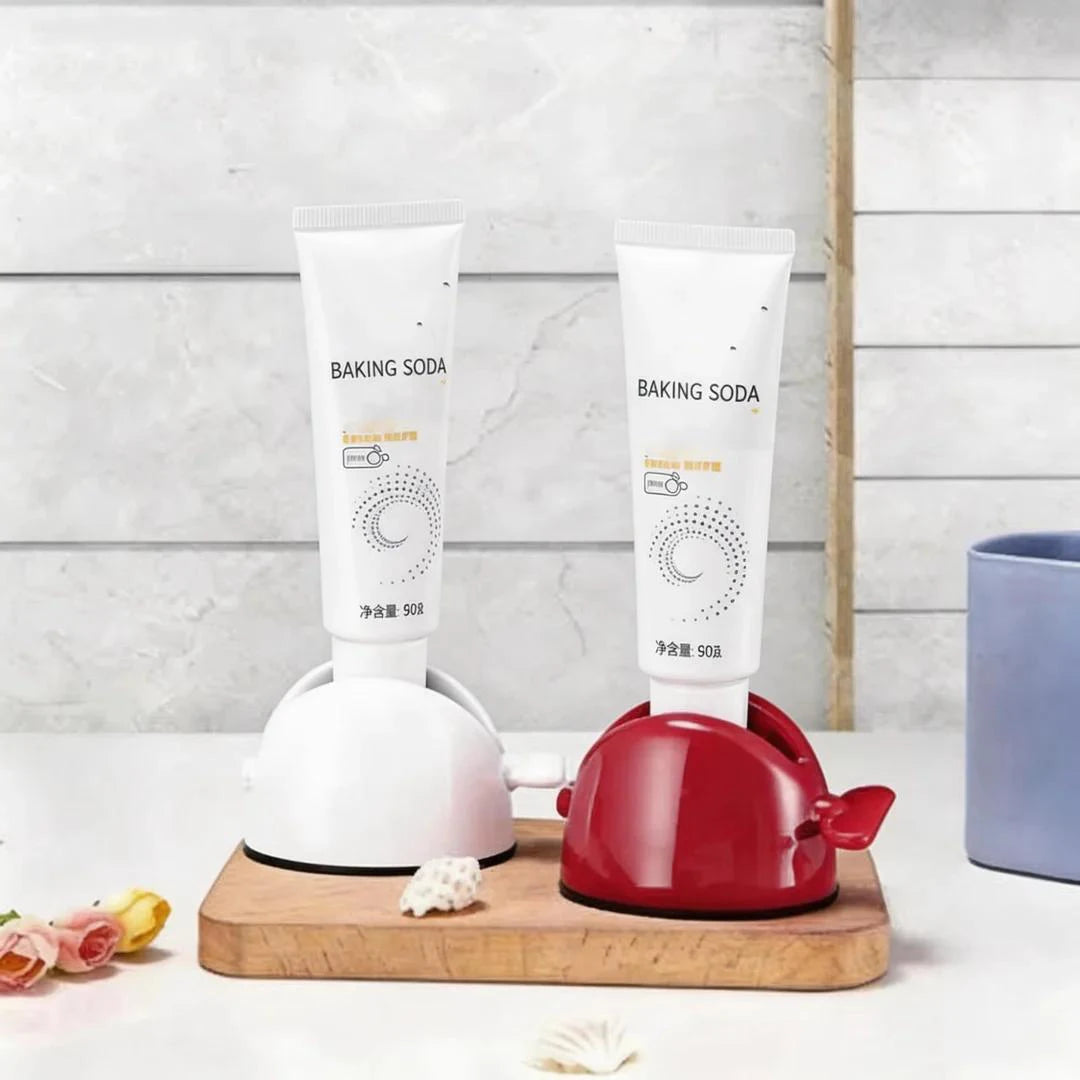 Toothpaste Squeezer Dispenser And Tube Holder For Bathroom
