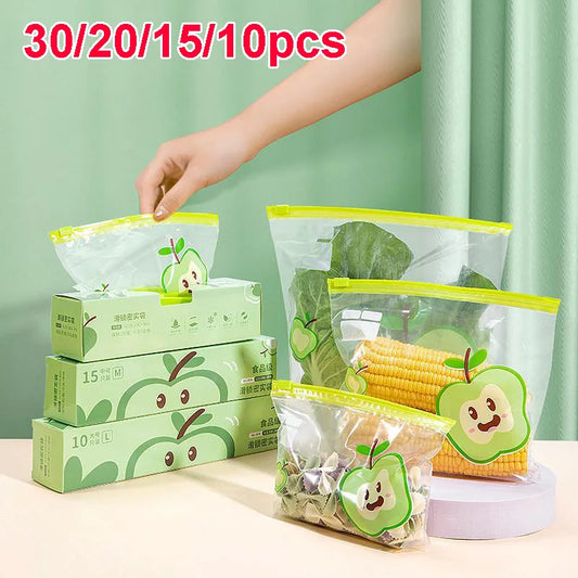 Reusable Zip Lock Bags Food Grade Transparent Storage Bags