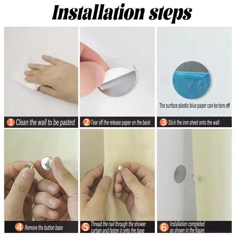 Metal Curtain Magnetic Closure Clips for Wall Mounted Fastener
