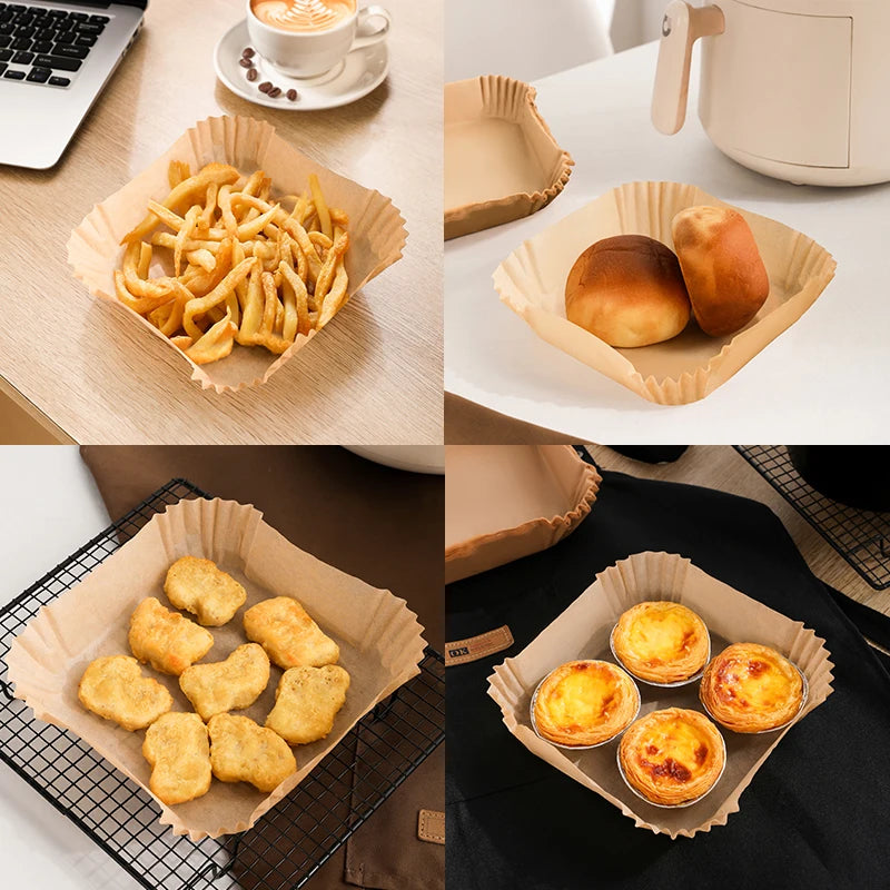 Disposable Air Fryer Parchment Paper Liners For Kitchen Baking Use