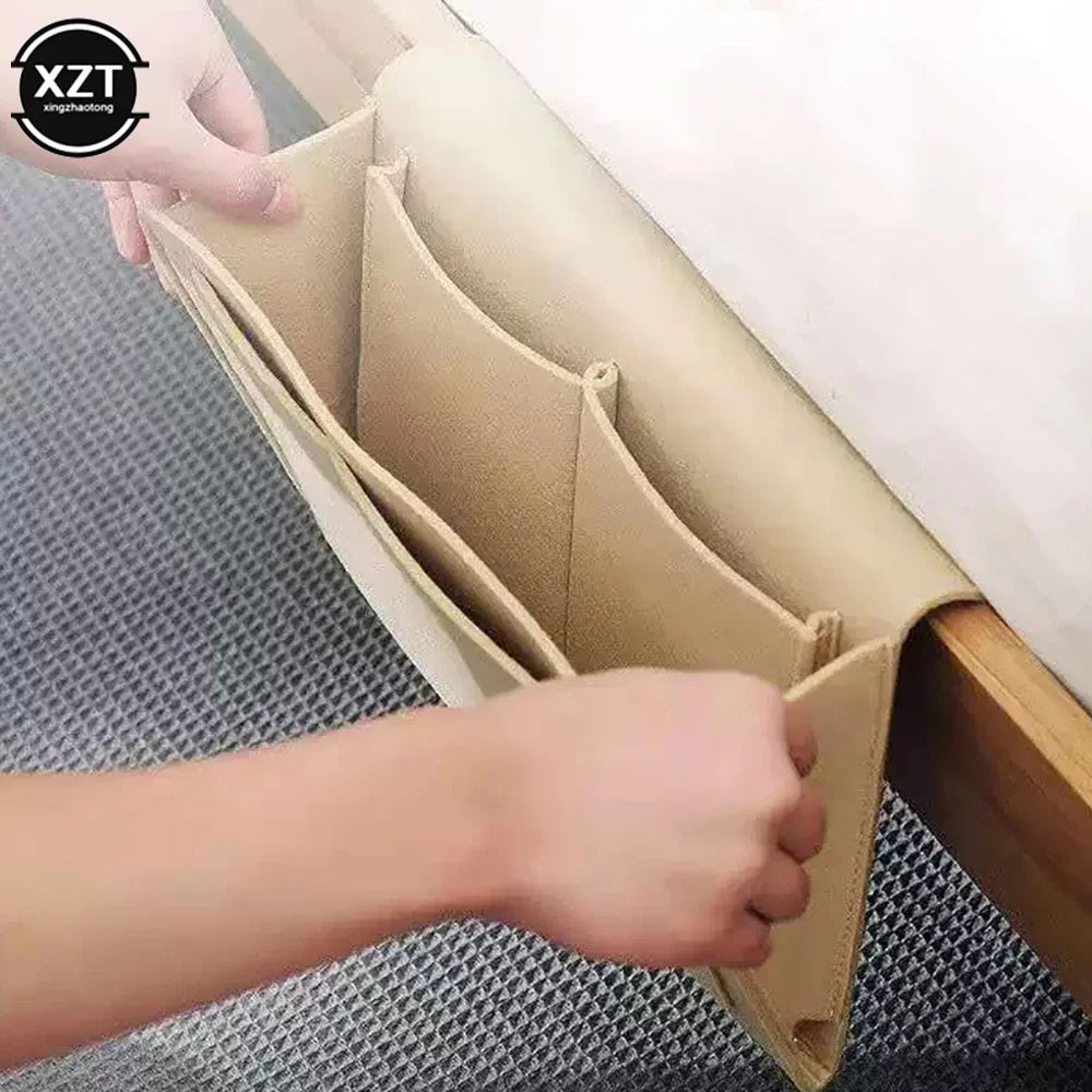 Felt Bedside Storage Organizer Pockets Hanging Bag