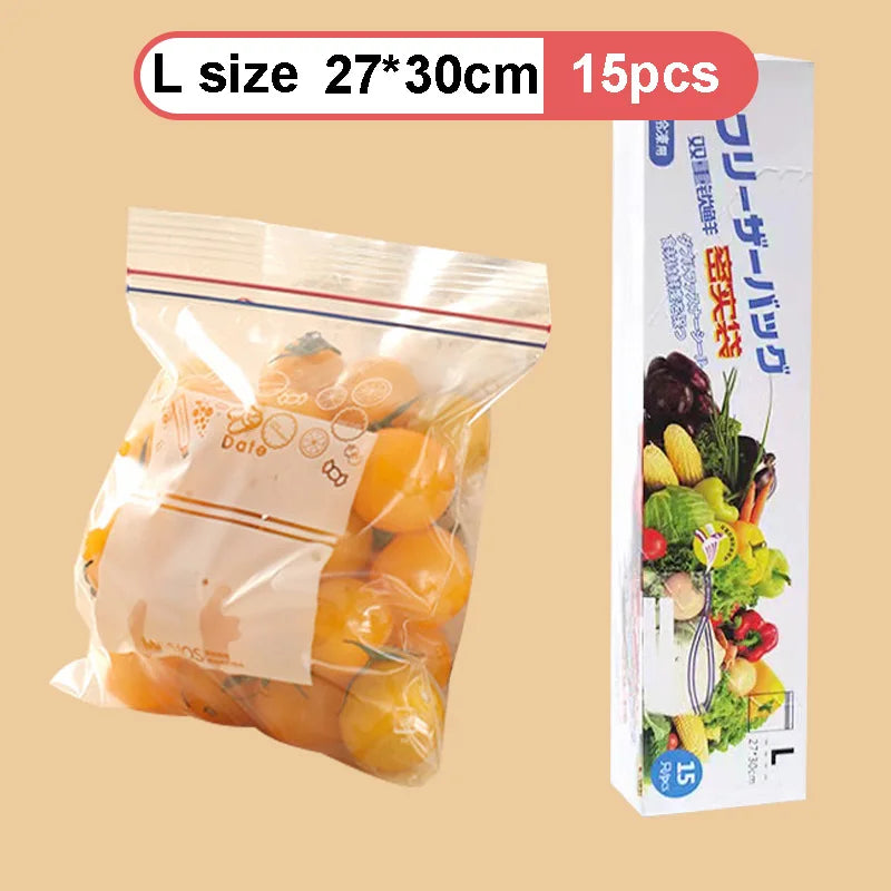 Reusable Zip Lock Bags Food Grade Transparent Storage Bags
