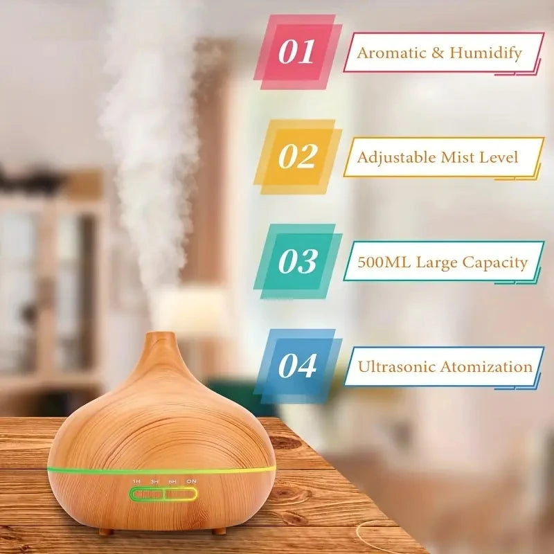 Oeny Ultrasonic Essential Oil Diffuser With 6 Oils Included