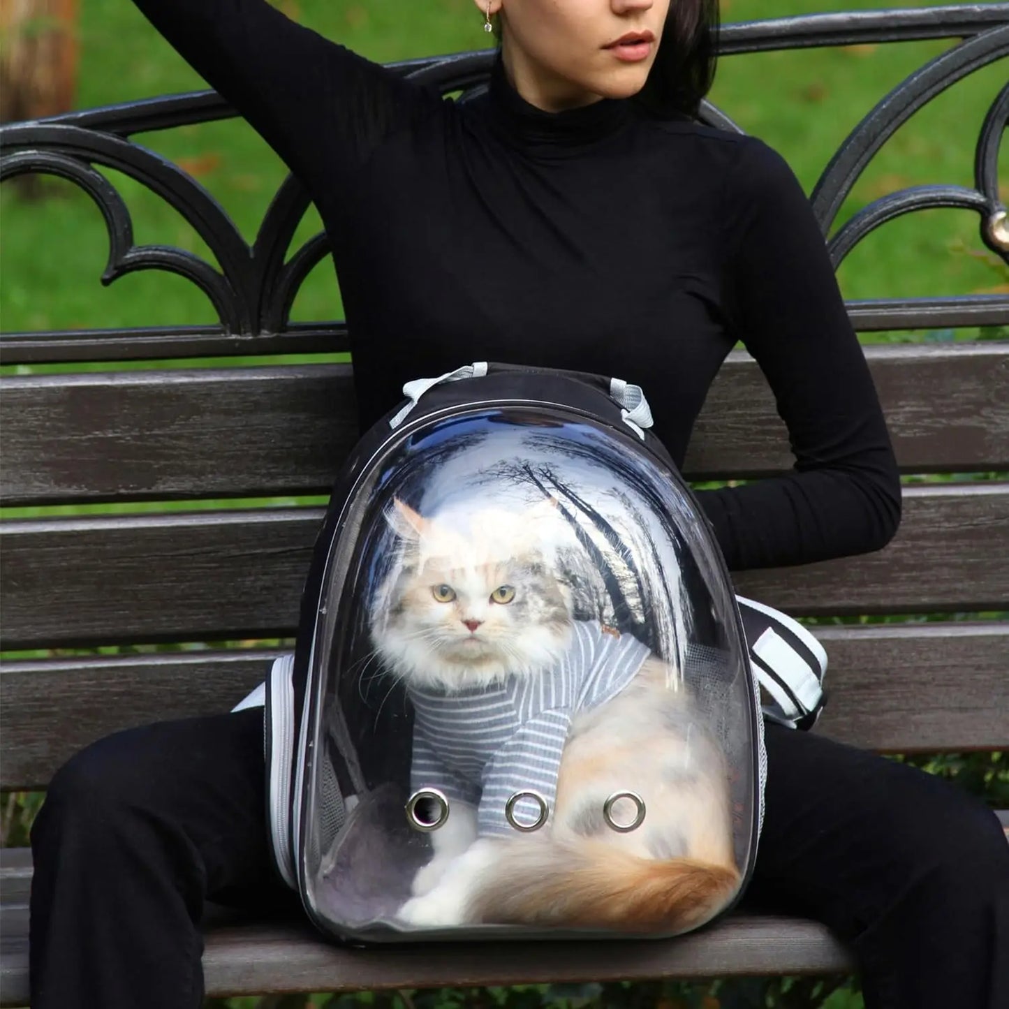 Breathable Space Pet Carrier Backpack for Cats and Small Dogs