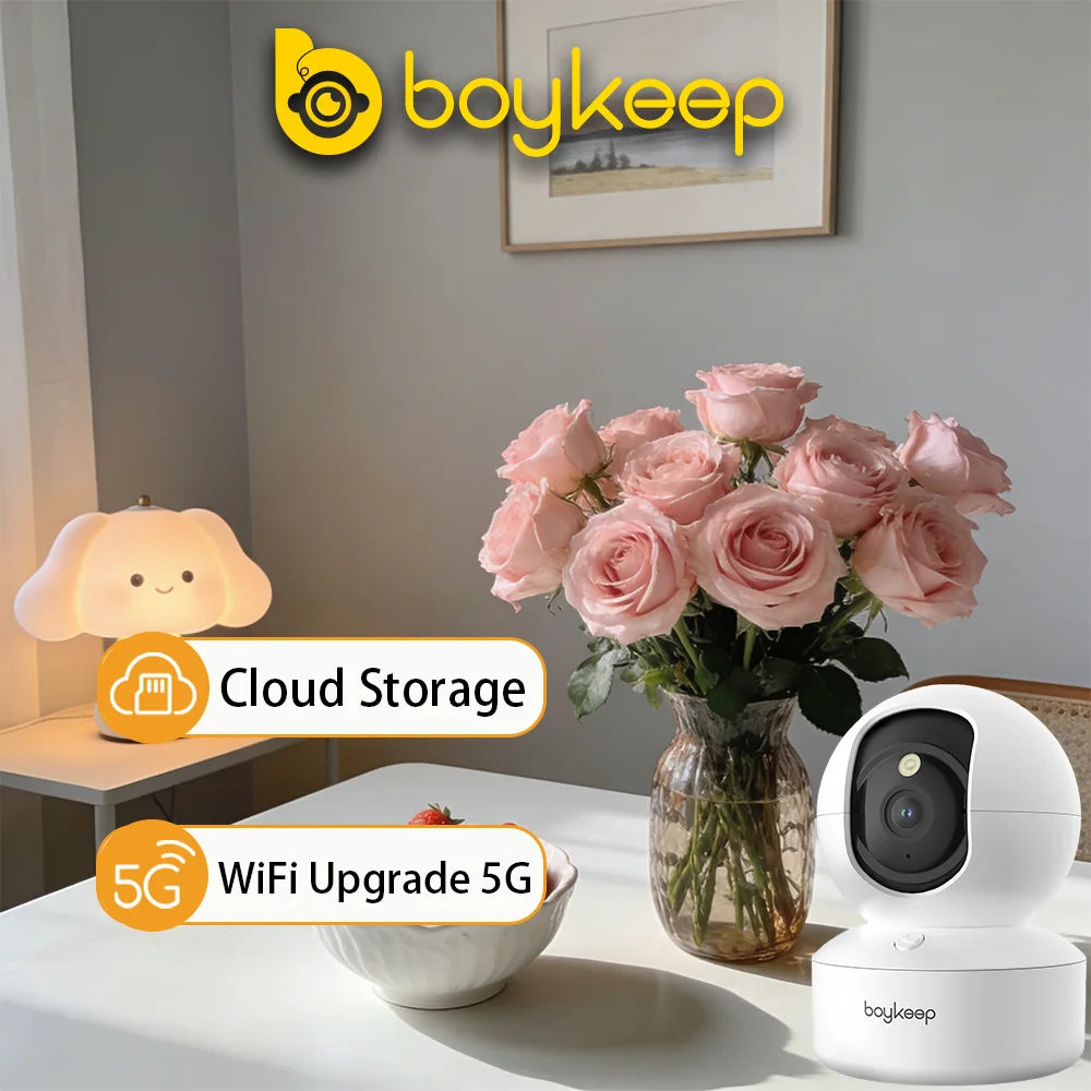 BoyKeep 2K Smart WiFi Indoor Security Camera With 360 PTZ