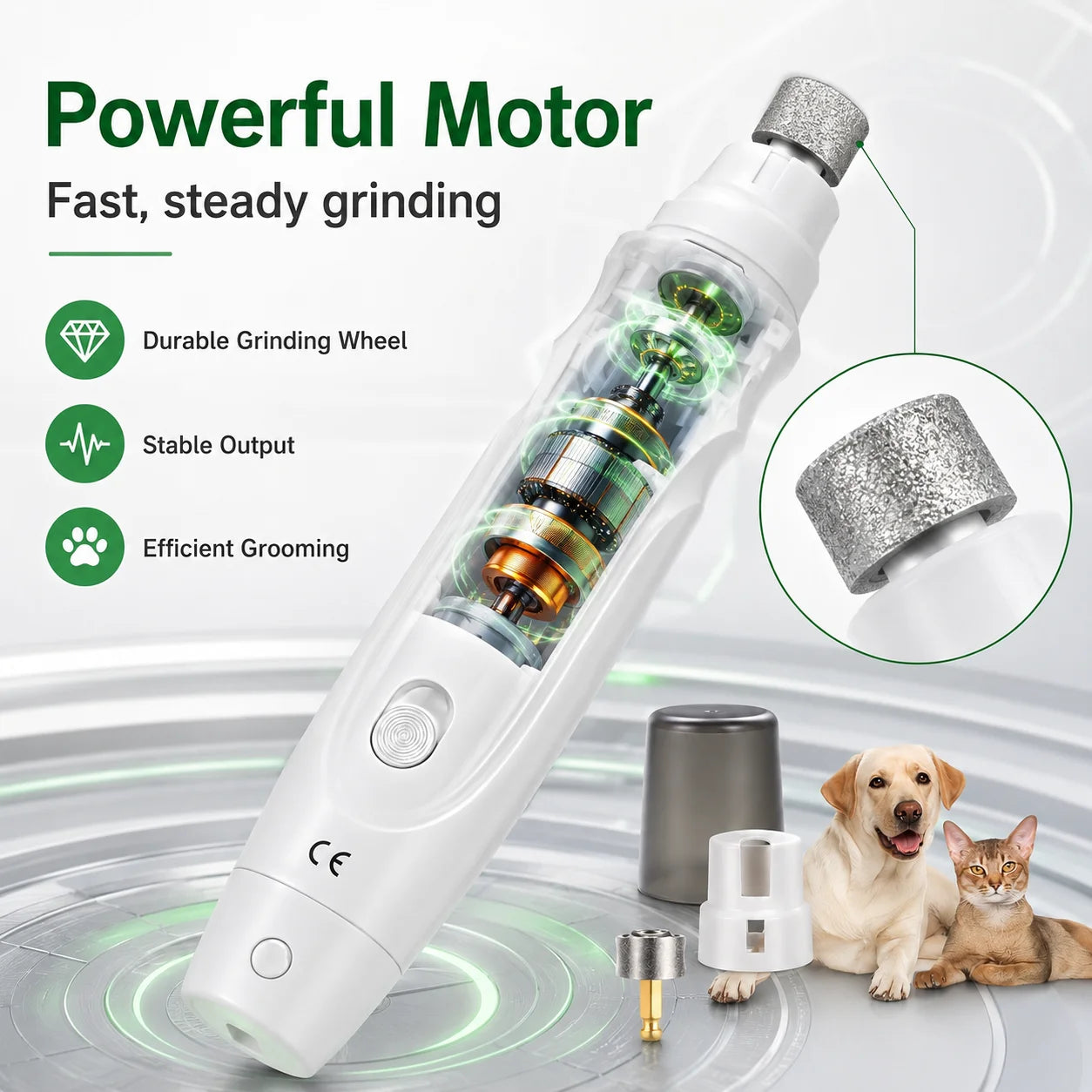 USB Rechargeable Electric Pet Nail Grinder For Dogs And Cats