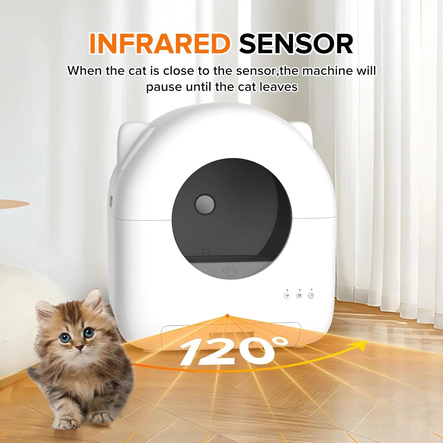 Self Cleaning Automatic Litter Box For Cats With App