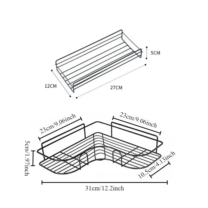 Wall Mounted Bathroom Shelf Corner Storage Organizer