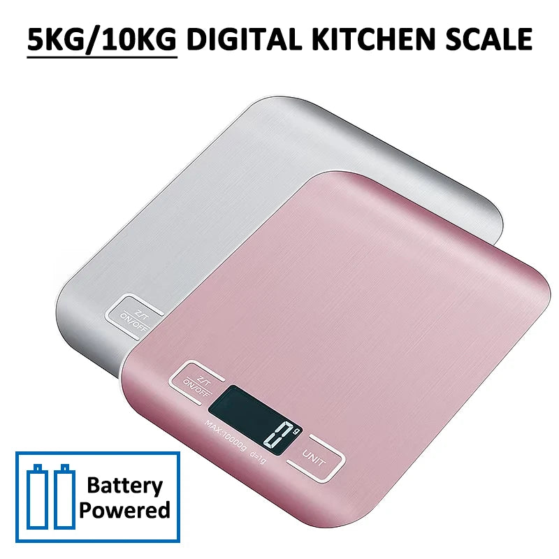 Digital Kitchen Scale LCD Display Stainless Steel Electronic Baking Tools