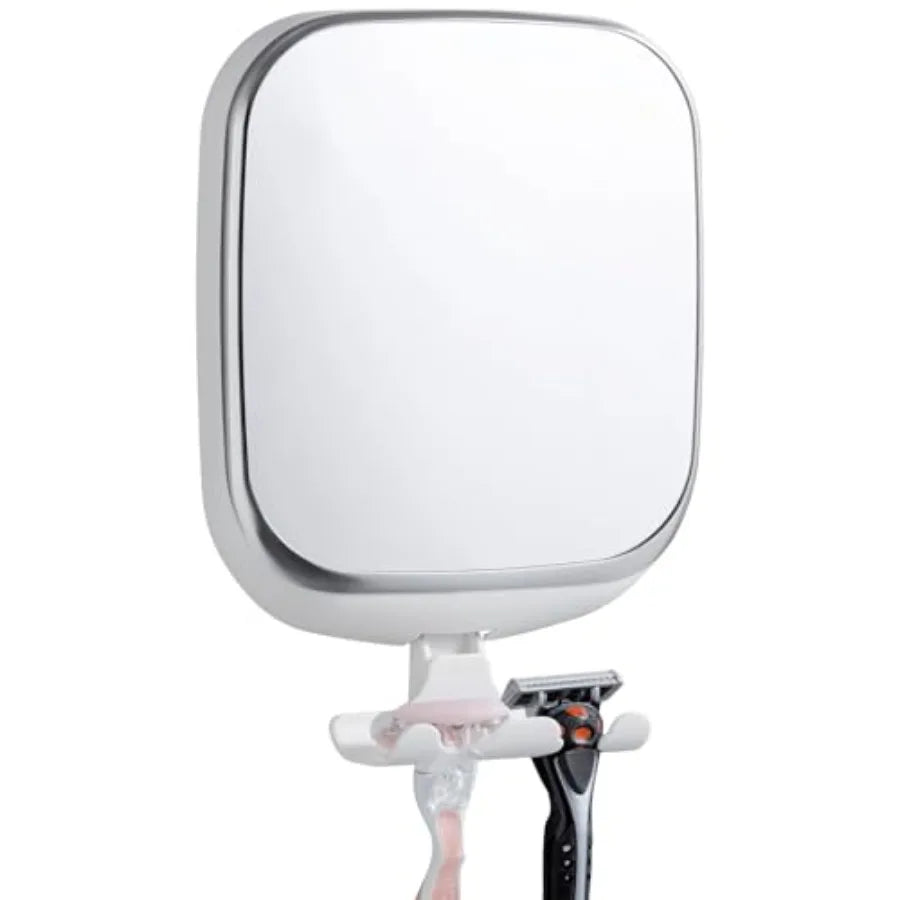 Fogless Shower Mirror With Razor Holder No Drill Removable