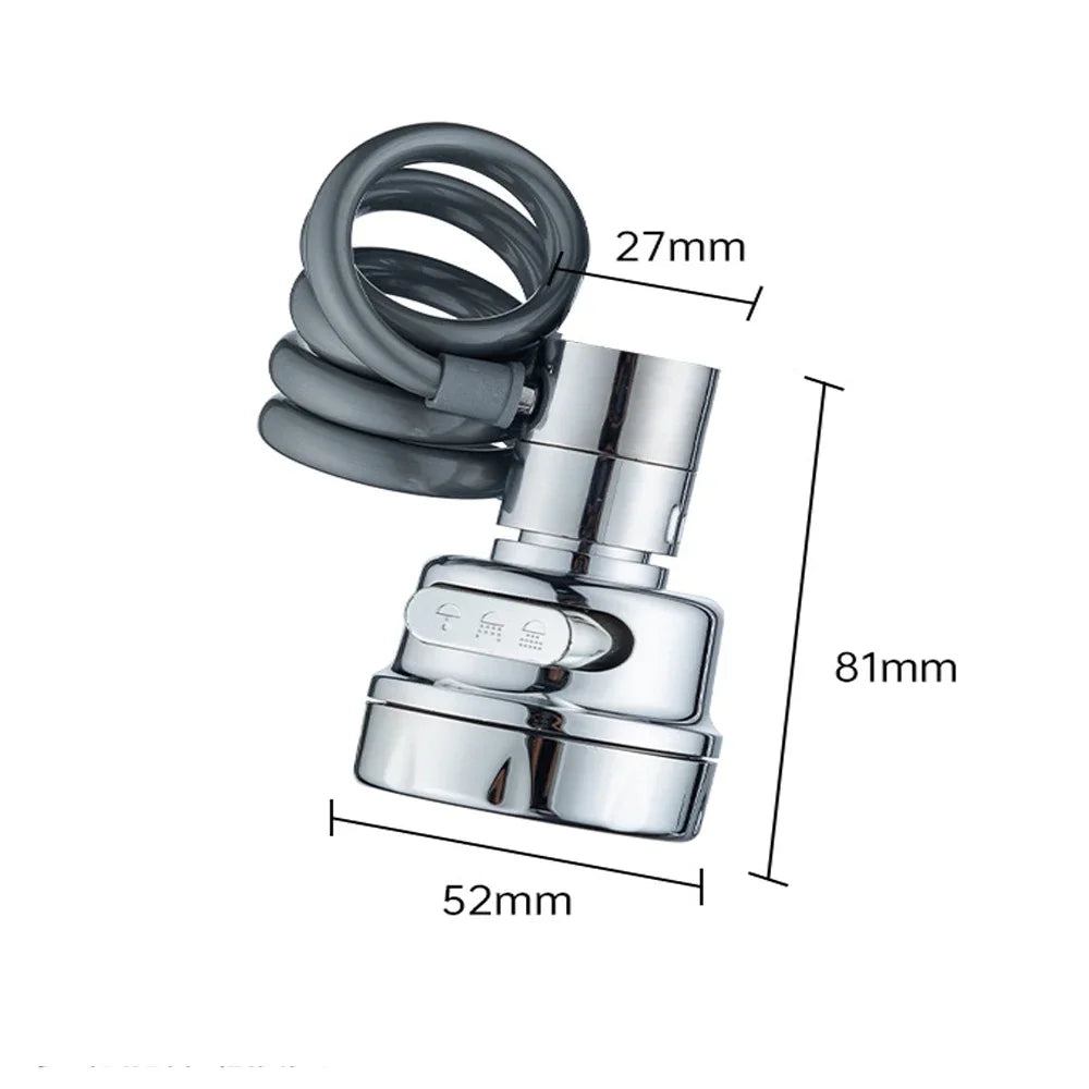 3 Mode Sink Faucet 360 Degree Rotation Water Saving Tap
