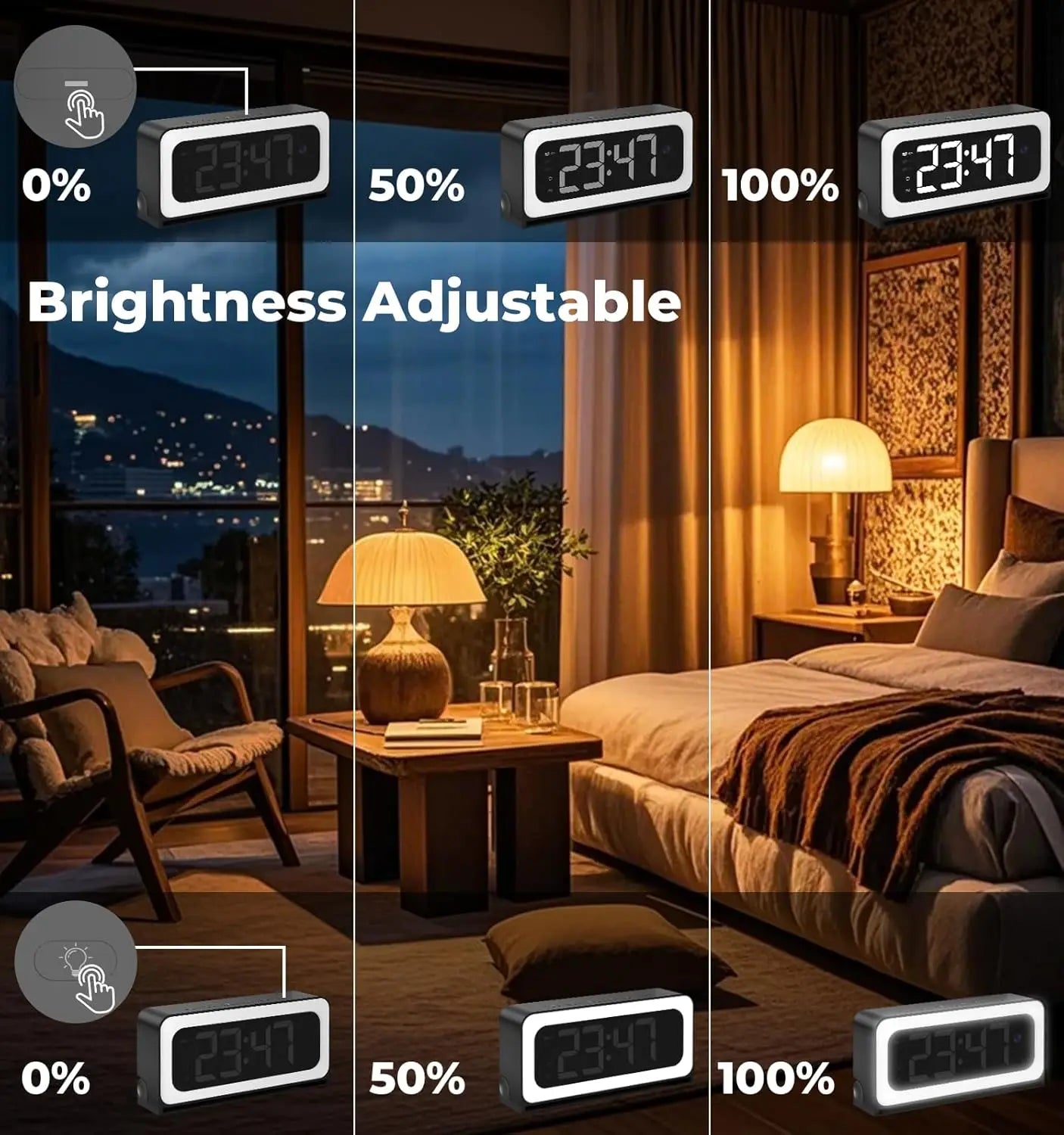 WESECUU Clock Camera 2K Security Indoor Two Way Talk