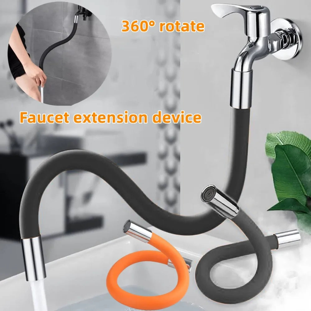 360 Degree Rotating Faucet Extender Silica Gel Splash Guard