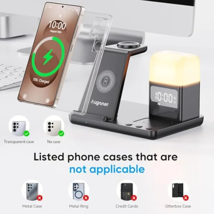 Samsung 6-In-1 Wireless Charging Station With Clock and Night Light
