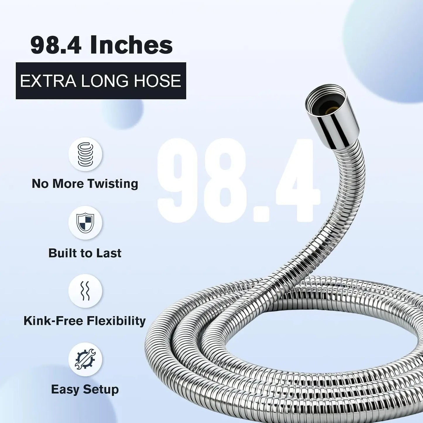 Pet Shower Attachment With One-Button Pause For Nervous Pets