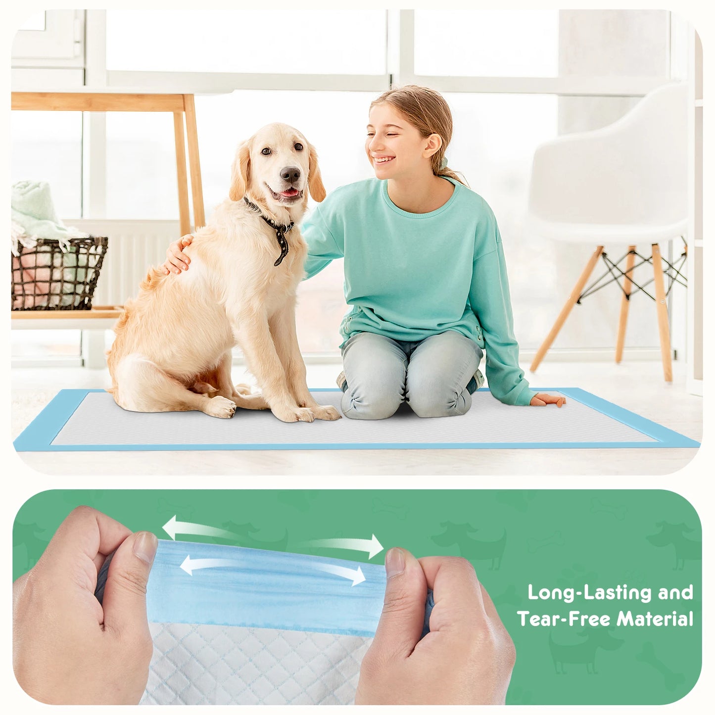 Disposable Underpads 150 Count 22x22 Leakproof Quick Drying For Pets