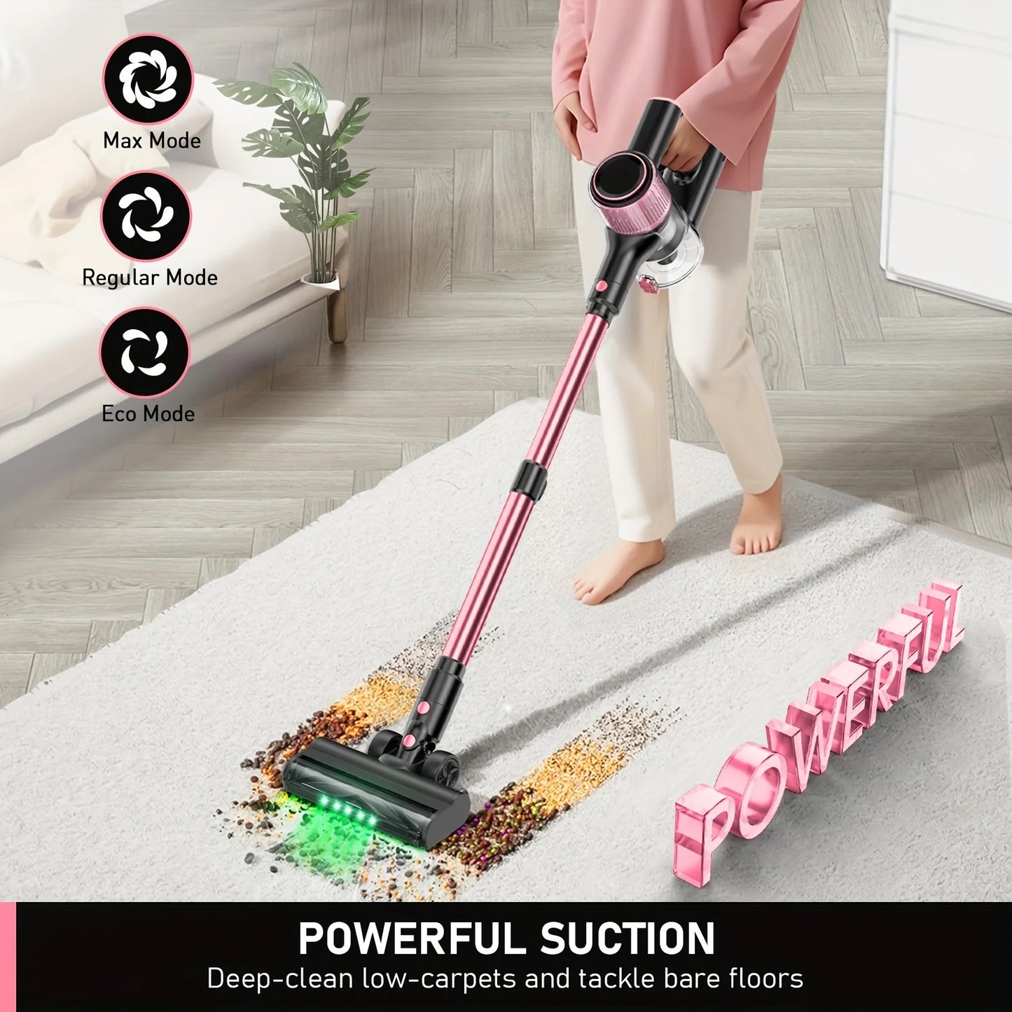 SUXIANGVAC Cordless Vacuum Cleaner 8 In 1 45Kpa Powerful Suction